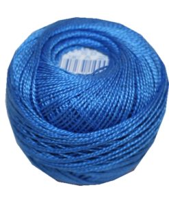 PERLOVKA Kreuzstichgarn Baumwolle Perlgarn 10g 85m blau (5562)